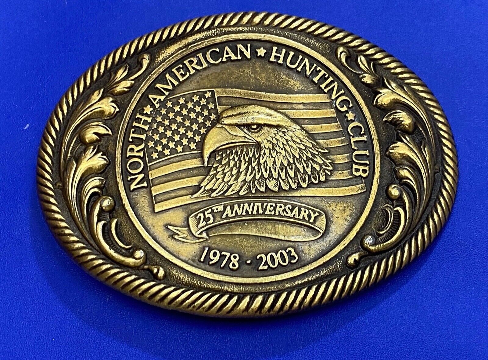 2003  25th anniversary North American Hunting Club commemorative belt buckle