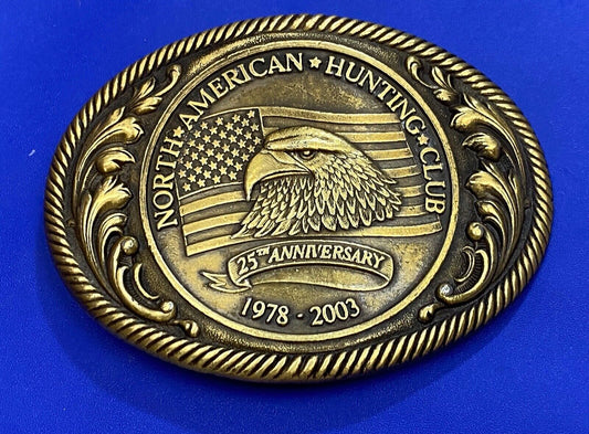 2003  25th anniversary North American Hunting Club commemorative belt buckle