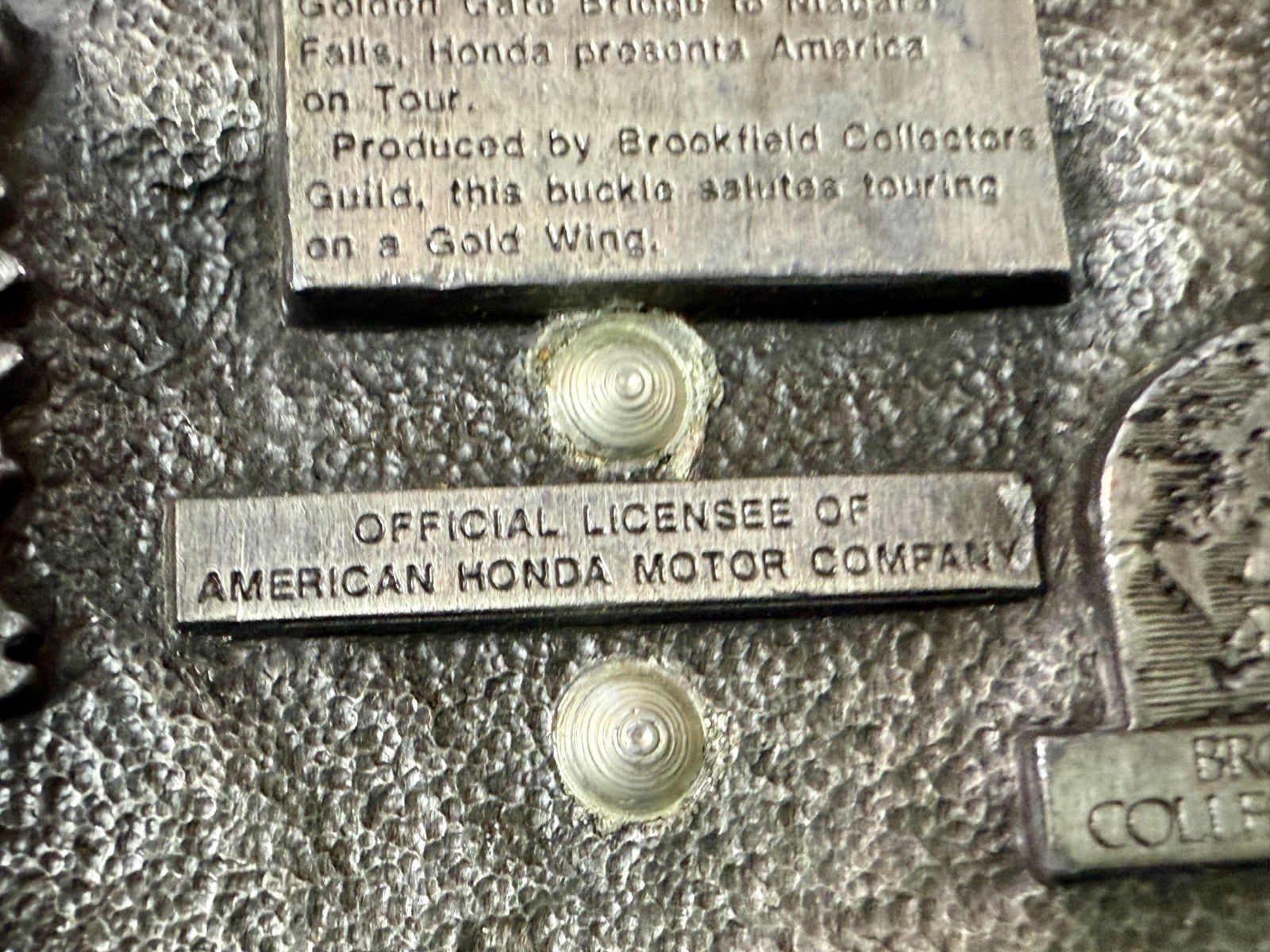 America on Tour Honda Motor Company Gold Wing Statue of Liberty Belt Buckle