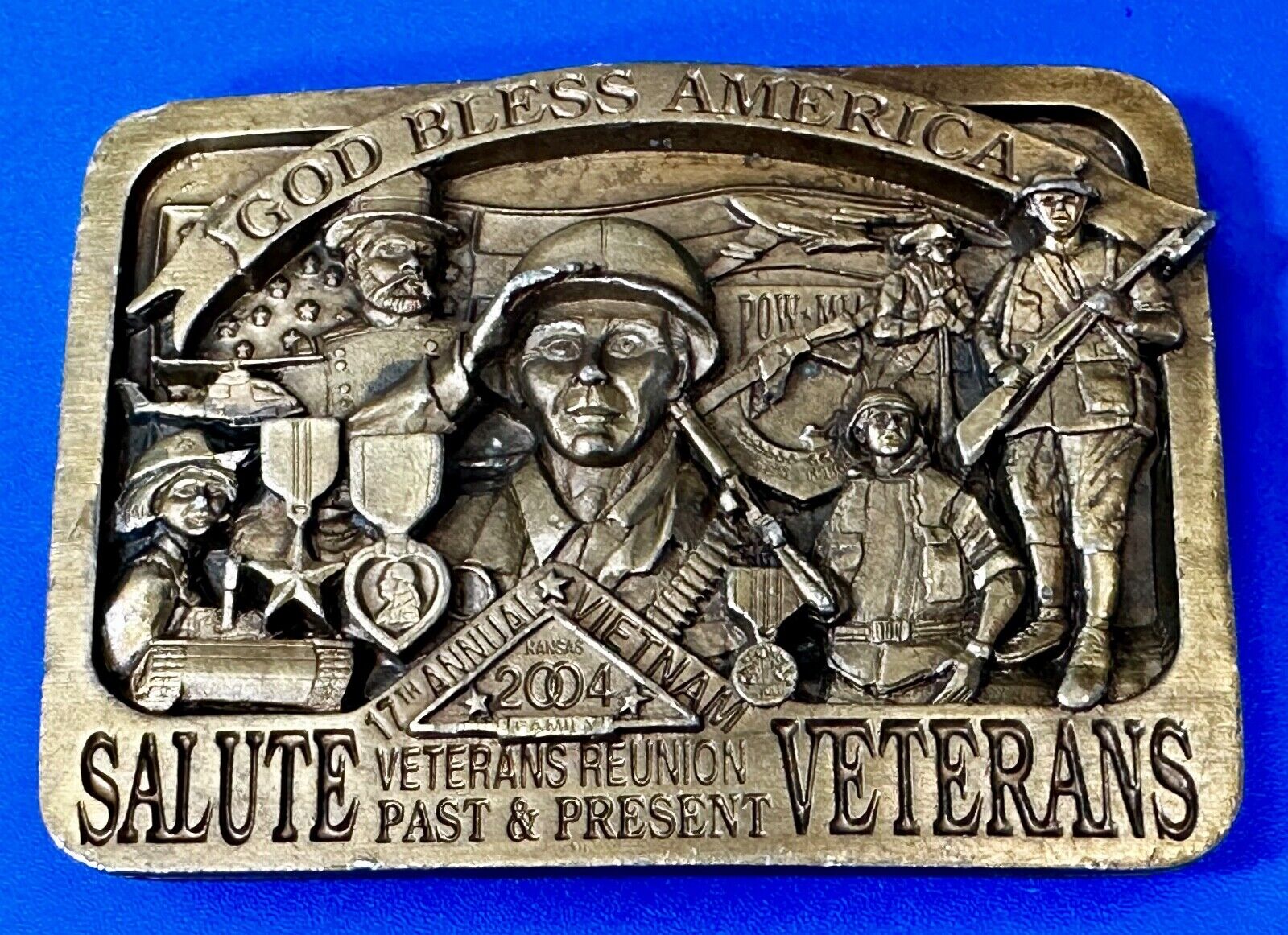 Vietnam American Veterans 2004 17th Annual War Reunion Commemorative Belt Buckle