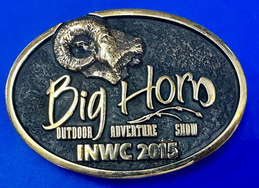 Big Horn Outdoor Adventure Show INWC 2015 Anacortes solid brass belt buckle