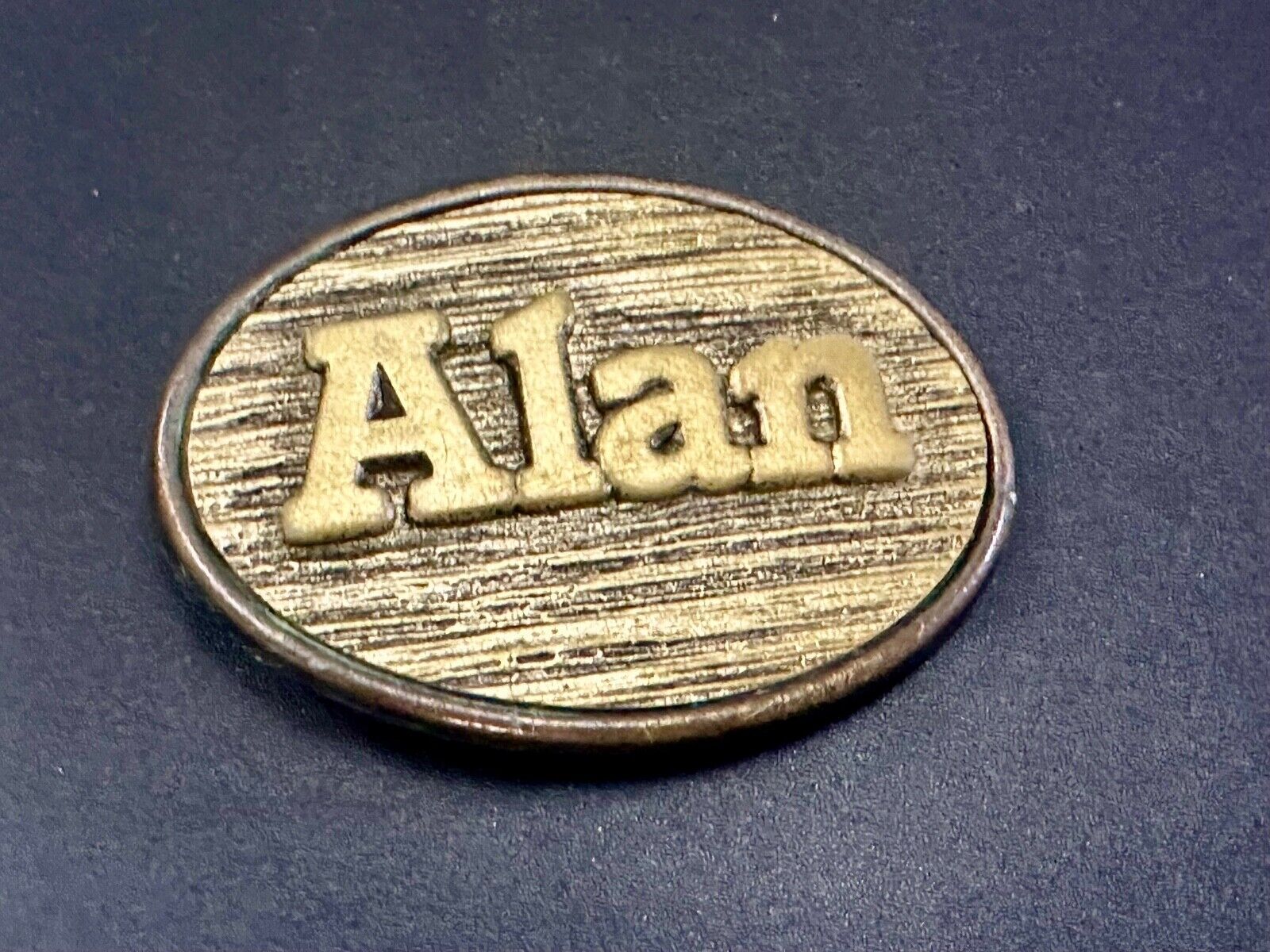 ALAN Custom Name Vintage Western Oval belt buckle by Oden