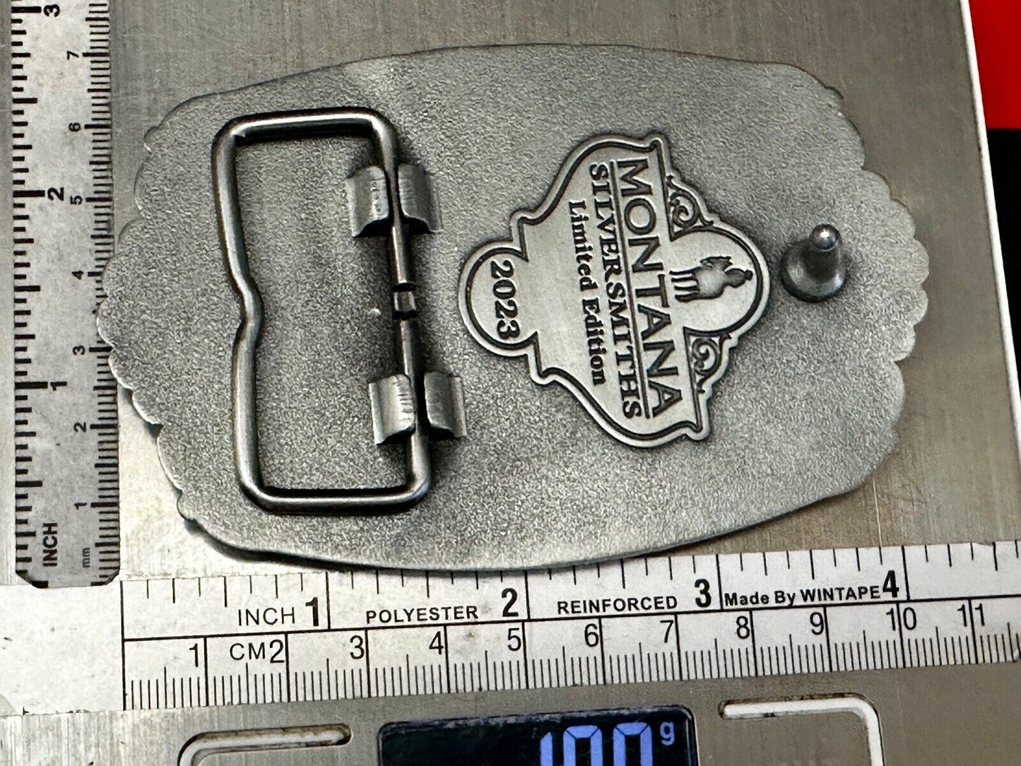 2023 Pendleton Whisky Let'er Buck Montana Silversmith Rodeo Cowboys Belt Buckle