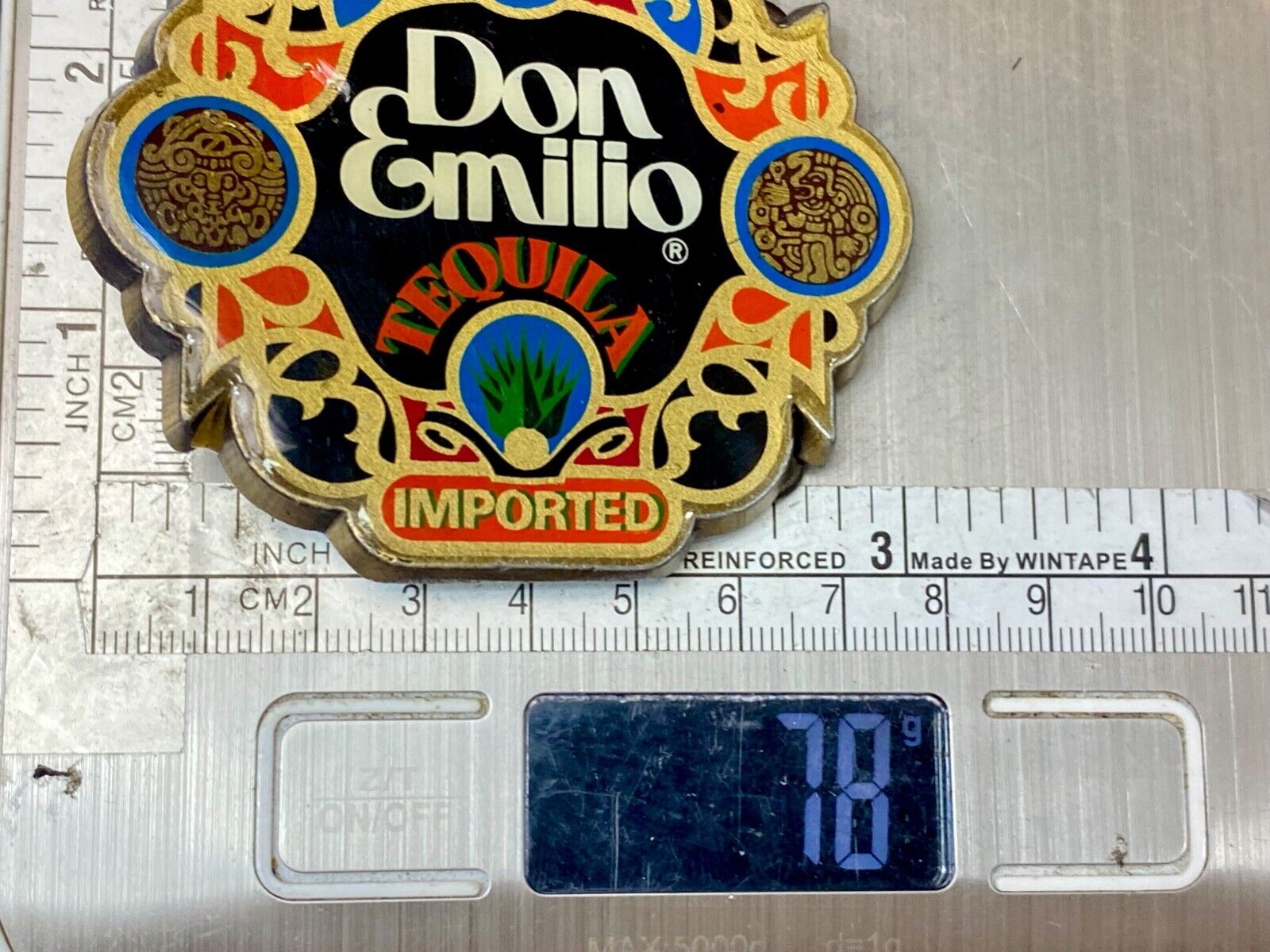 Vintage Don Emilio Belt Buckle Collectors Imported Tequila Advertising