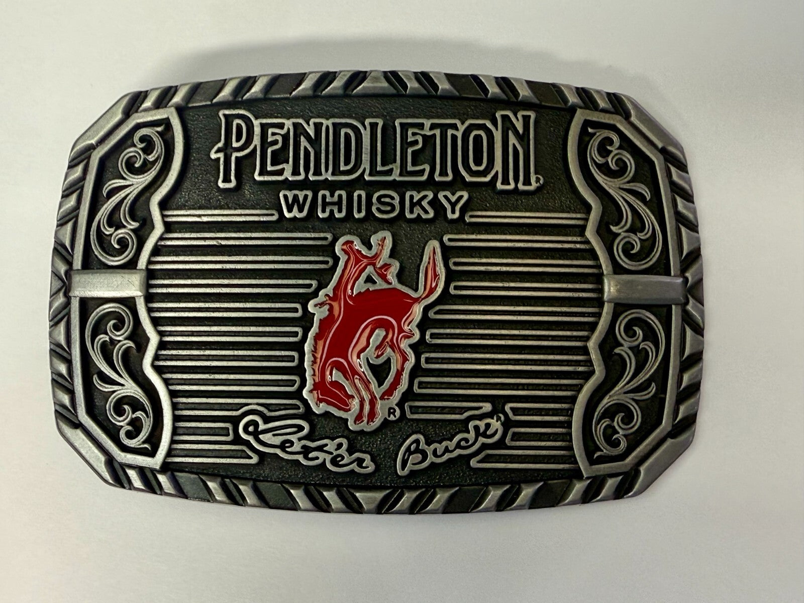 2025 Pendleton Whiskey Let'er Buck Rodeo Cowboy Montana Silversmiths Belt Buckle