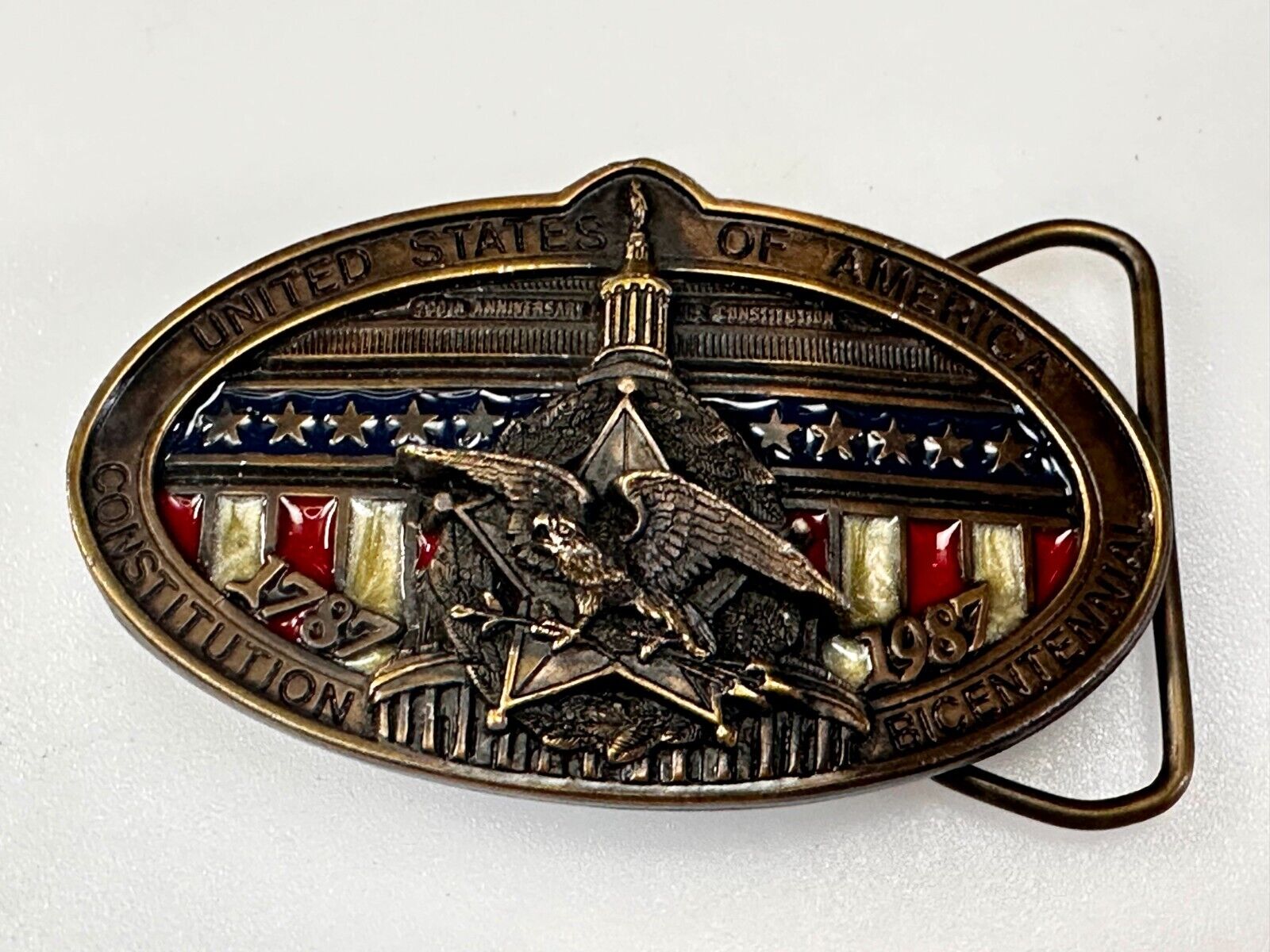 United States of America Constitutional Bicentennial Commemorative Belt Buckle