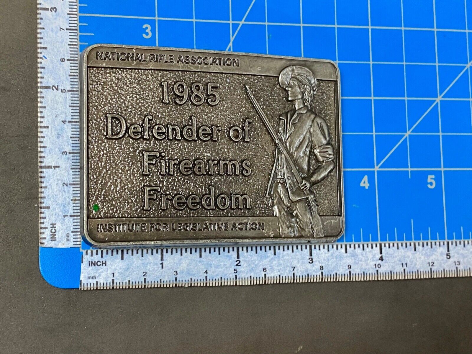 1985 Defender of Firearms Freedom - Institute for leglistave Action belt buckle