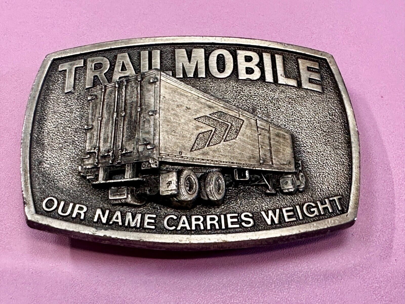 Trailmobile Our Name Carries Weight Semi Truck Long Haulers Trucker Belt Buckle