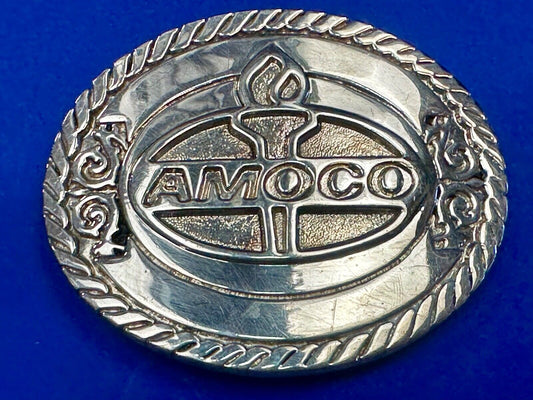 Amoco Oil Gas Mining Fuel Company logo Vintage 1981 belt buckle by by OC tanner