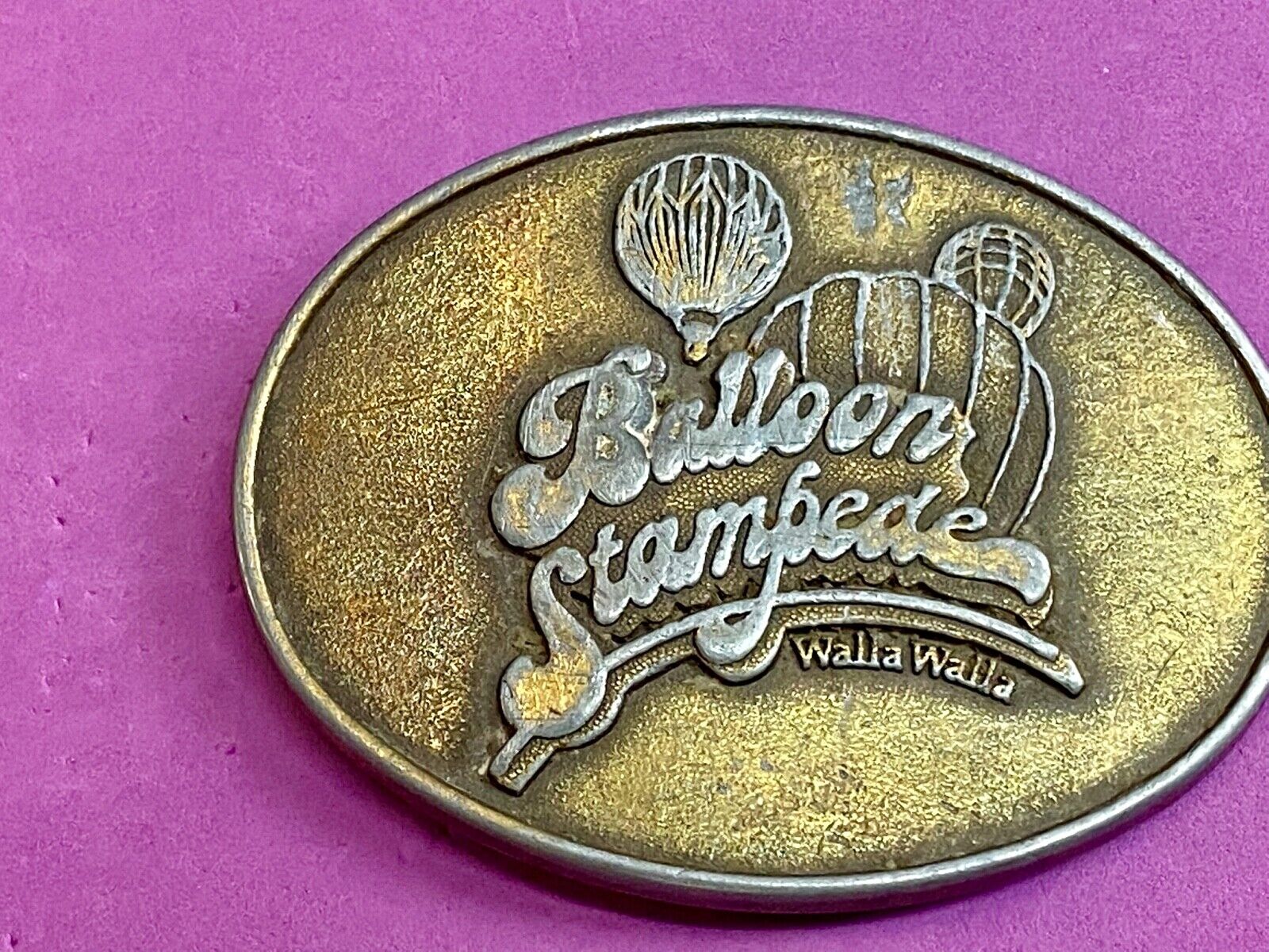 balloon stampede - Walla Walla Washington belt buckle