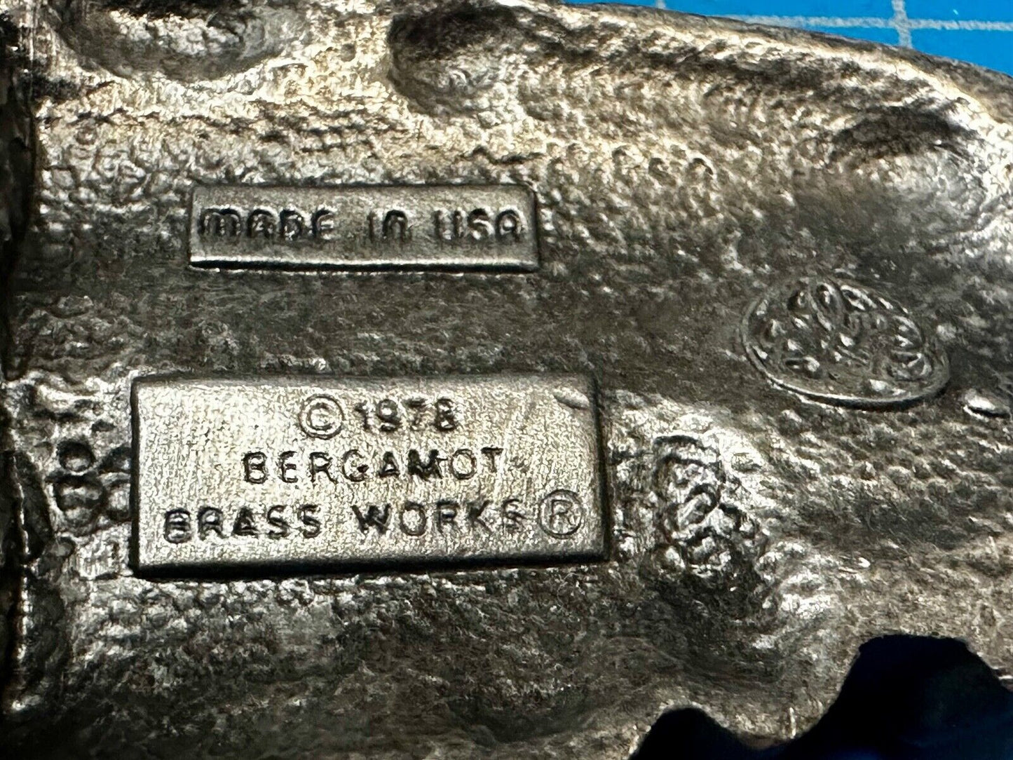 1002 RR Steam Engine Train Rail Road collectable 1978 Bergamot Belt Buckle