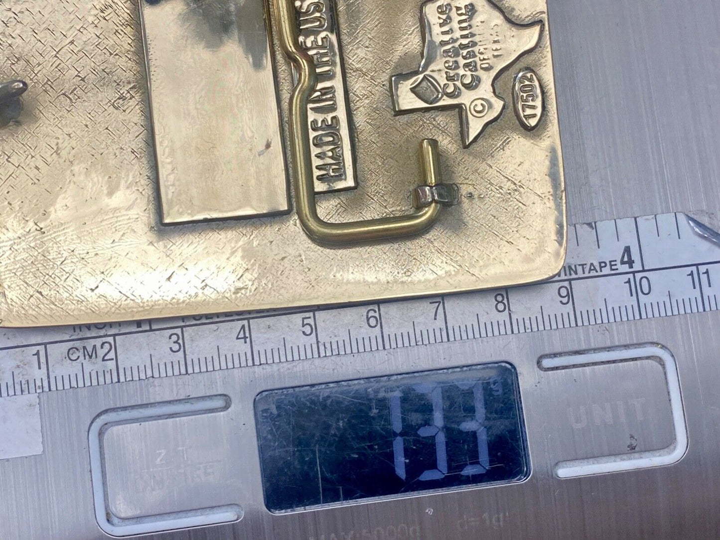Union Firefighters - Albany Local 845 brass belt buckle by Creative Castings