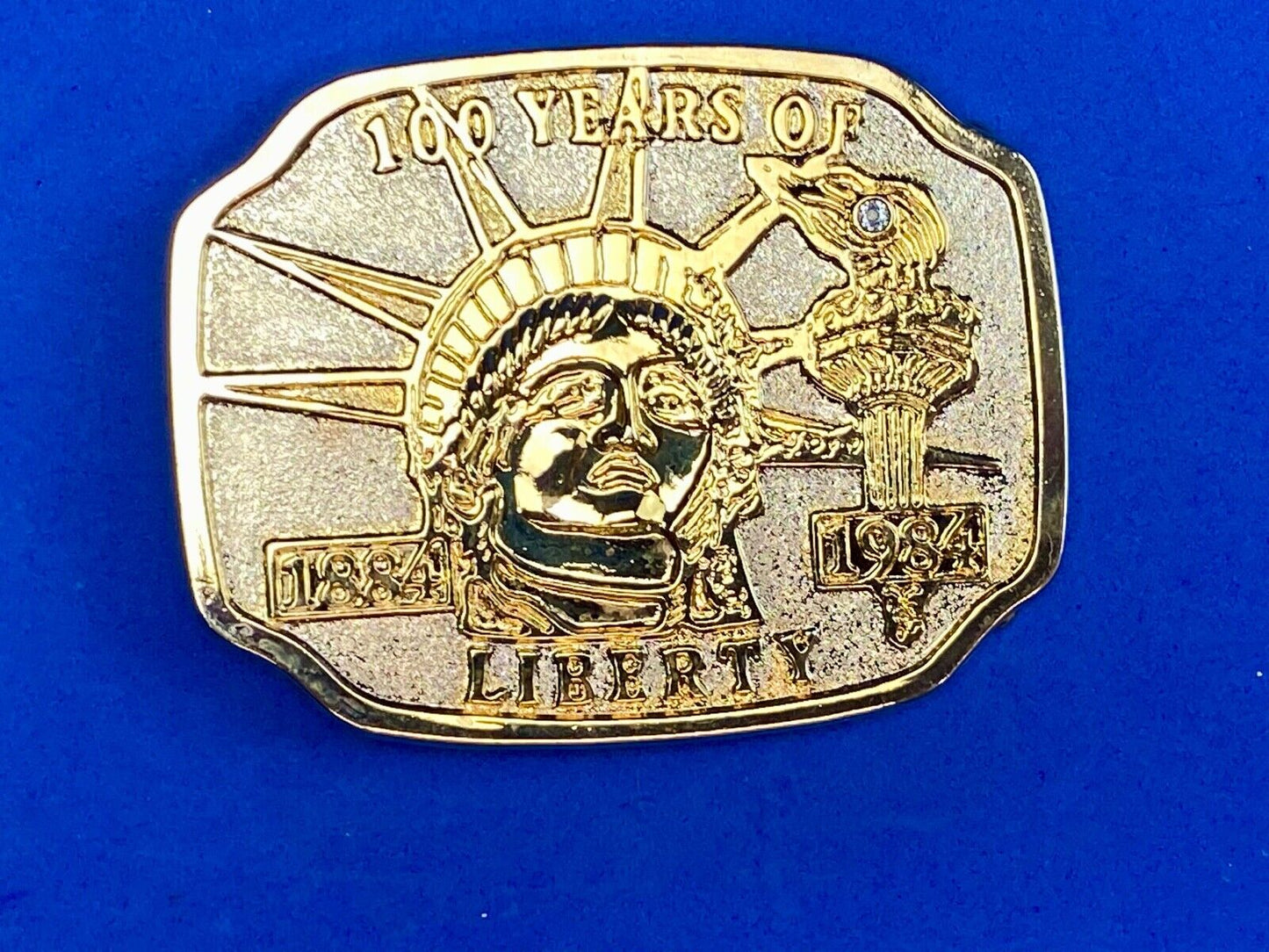 100 years of liberty - Lady Statue - God bless America belt buckle