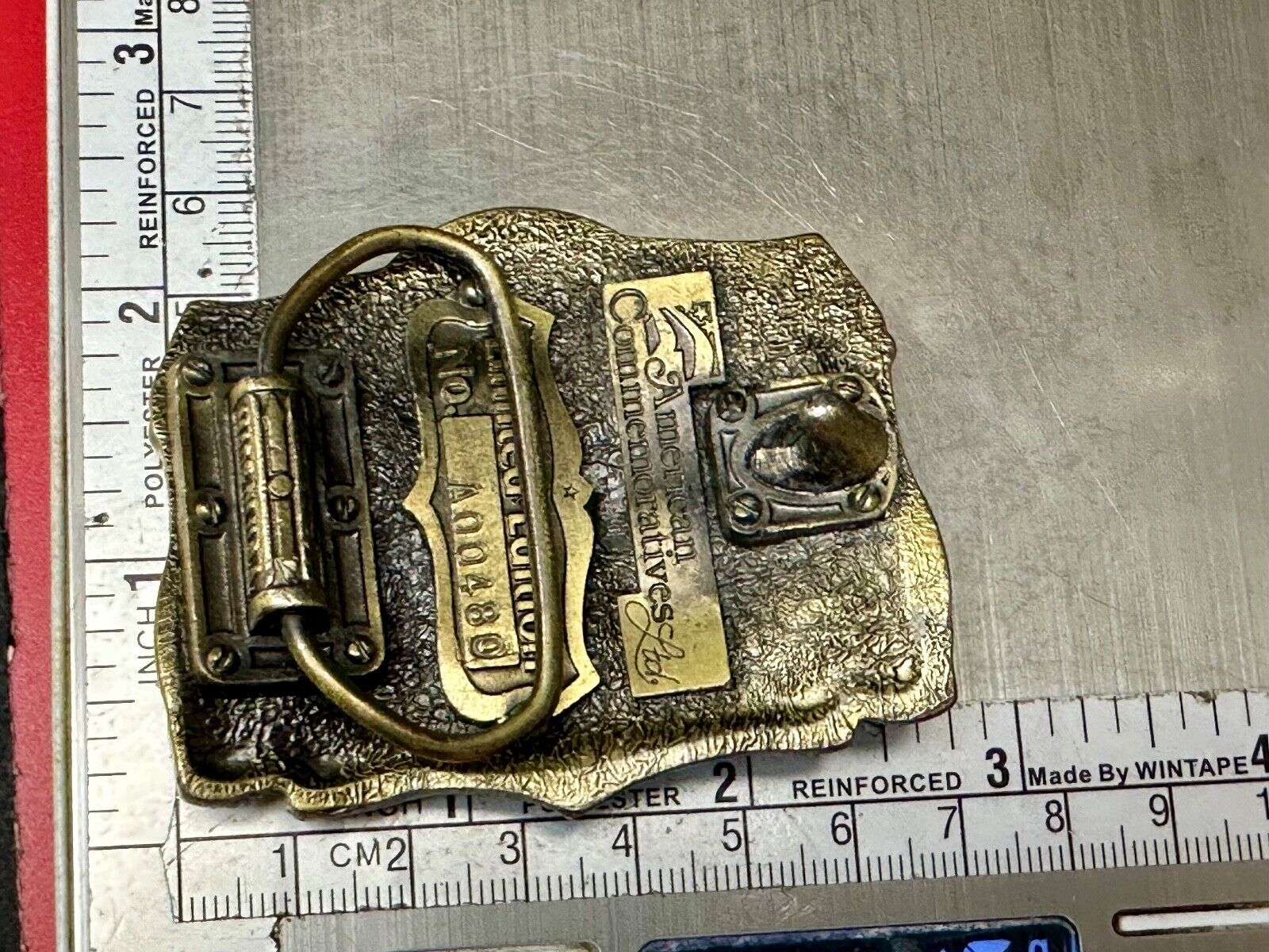 American Presidency Belt Buckle Vintage 200 Years Mount Rushmore Commemorative