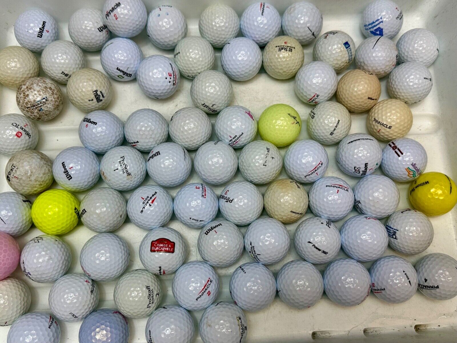 73 pc Used Golf Ball Lot. - Mostly Wilson Pinnacle