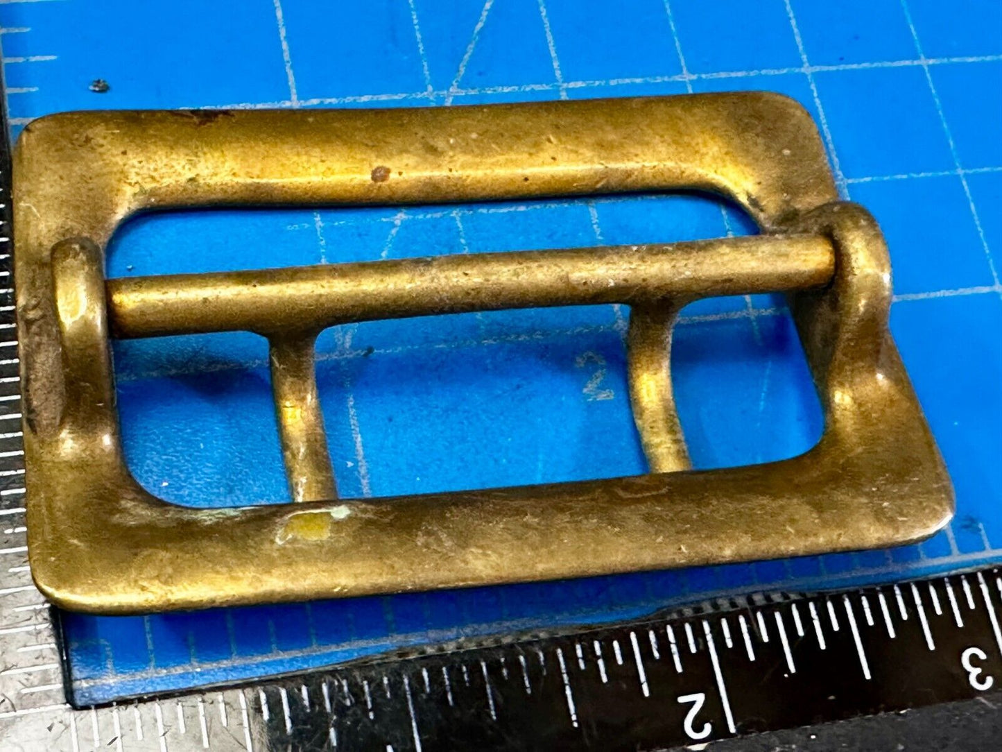 Antique Double Prong Center Bar Gold Tone Hippy Vibe Replacement Belt Buckle