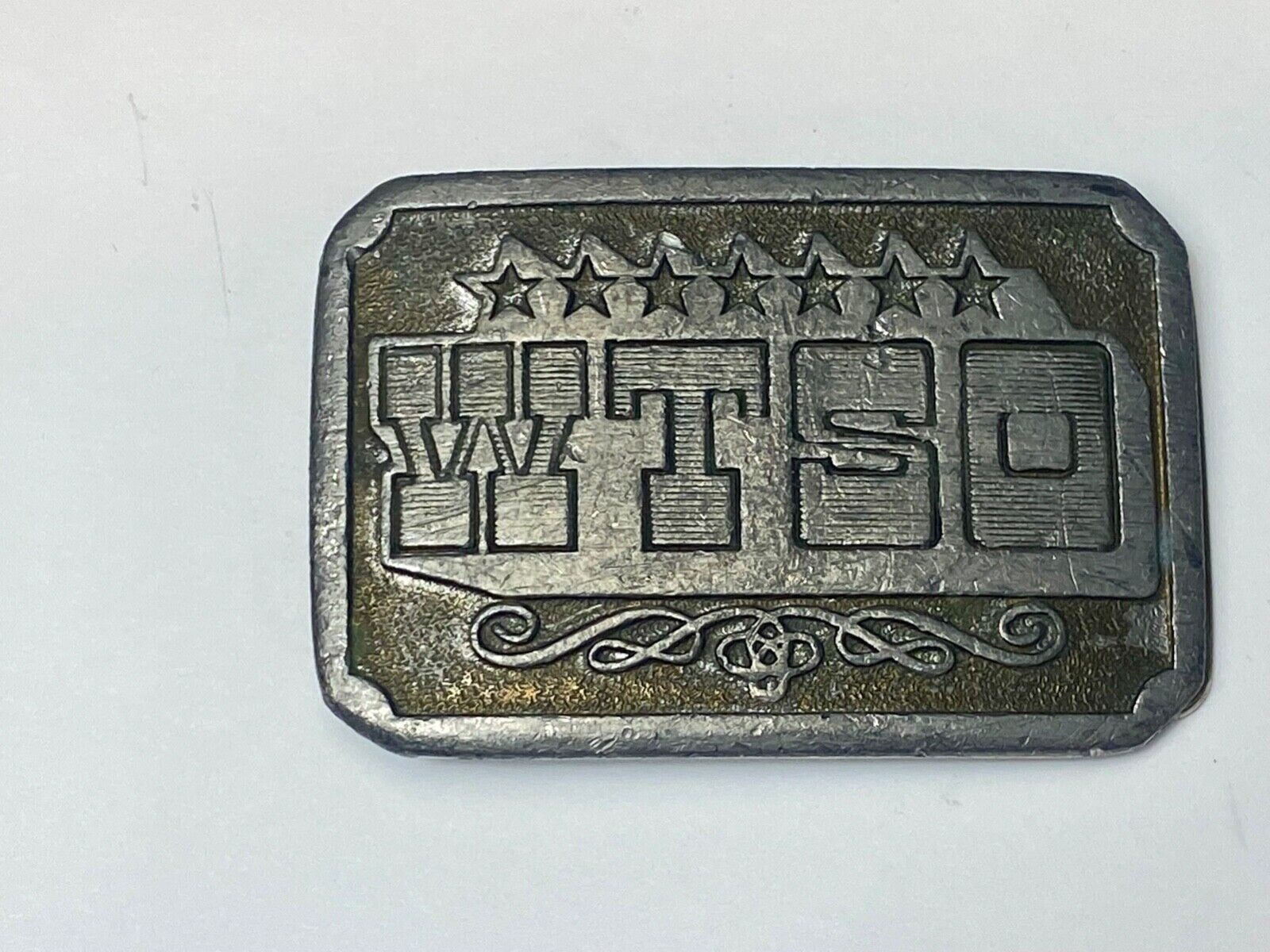 Vintage 1975 WTSO Wyoming Studio Art Works James Lind Creation Belt Buckle