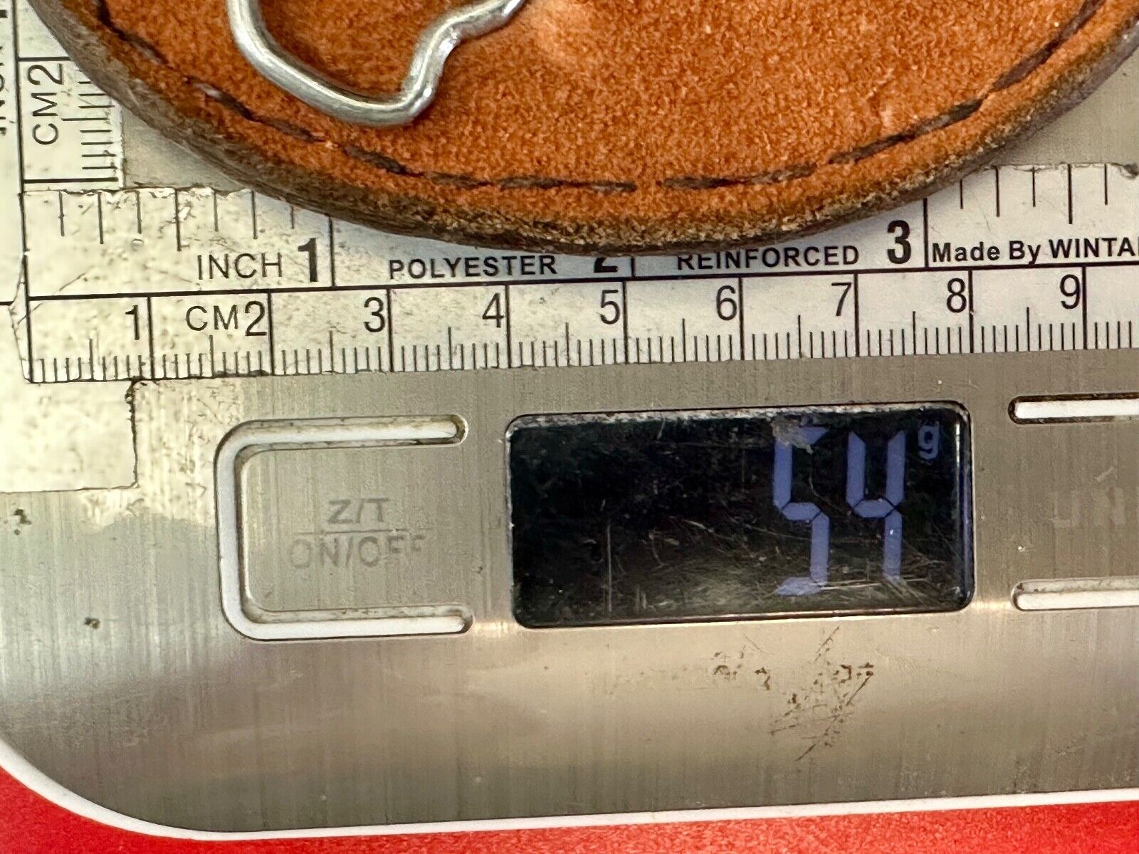 4" wide brown leather floral theme hand stitched artisan belt buckle