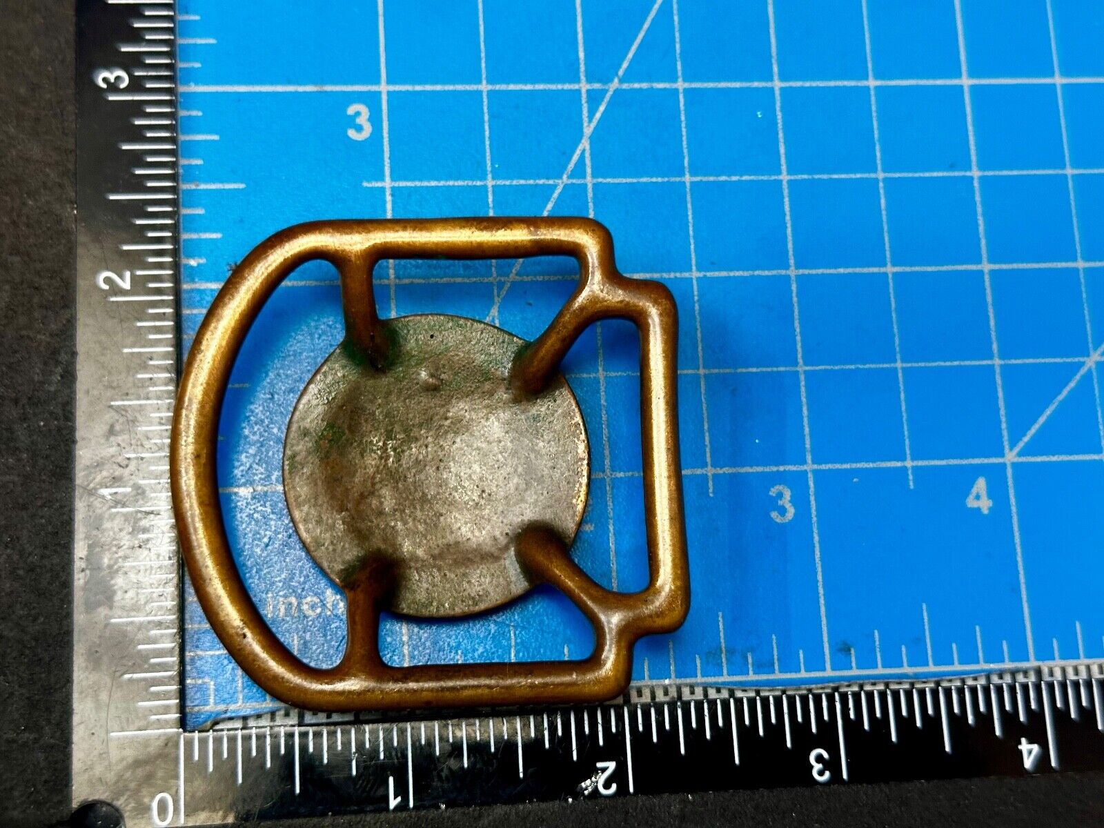 Unique Cutout Saw Waves RARE Hippie Boho Solid Bronze Belt Buckle Scarf Slide