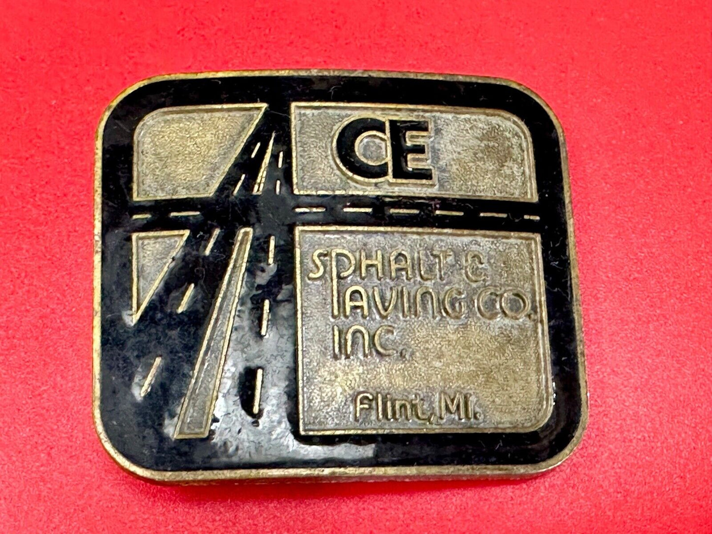 ACE Asphalt & Paving company  Flint MI Promo Adverting belt buckle