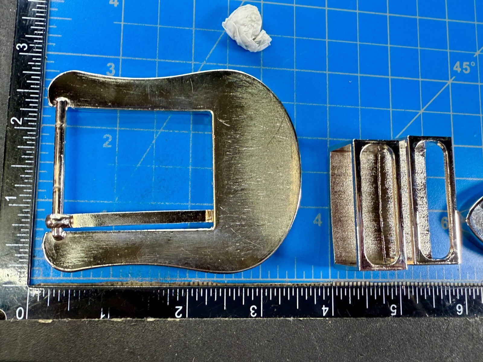 4 pc Ranger Set - Two Loops and Tip W/ Screws Large Reflective New Belt Buckle
