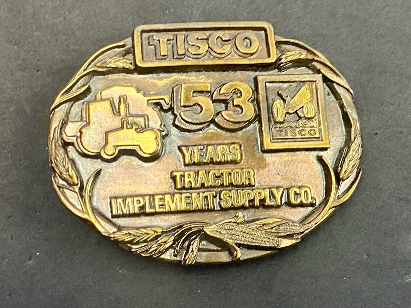 53  years Tisco Tractor Implement Supply Siskiyou Farming  Belt Buckle series 5