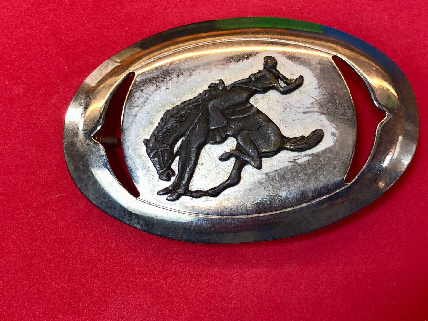 Vintage? Rodeo cowboy riding bull,  bucking bronco Belt Buckle 