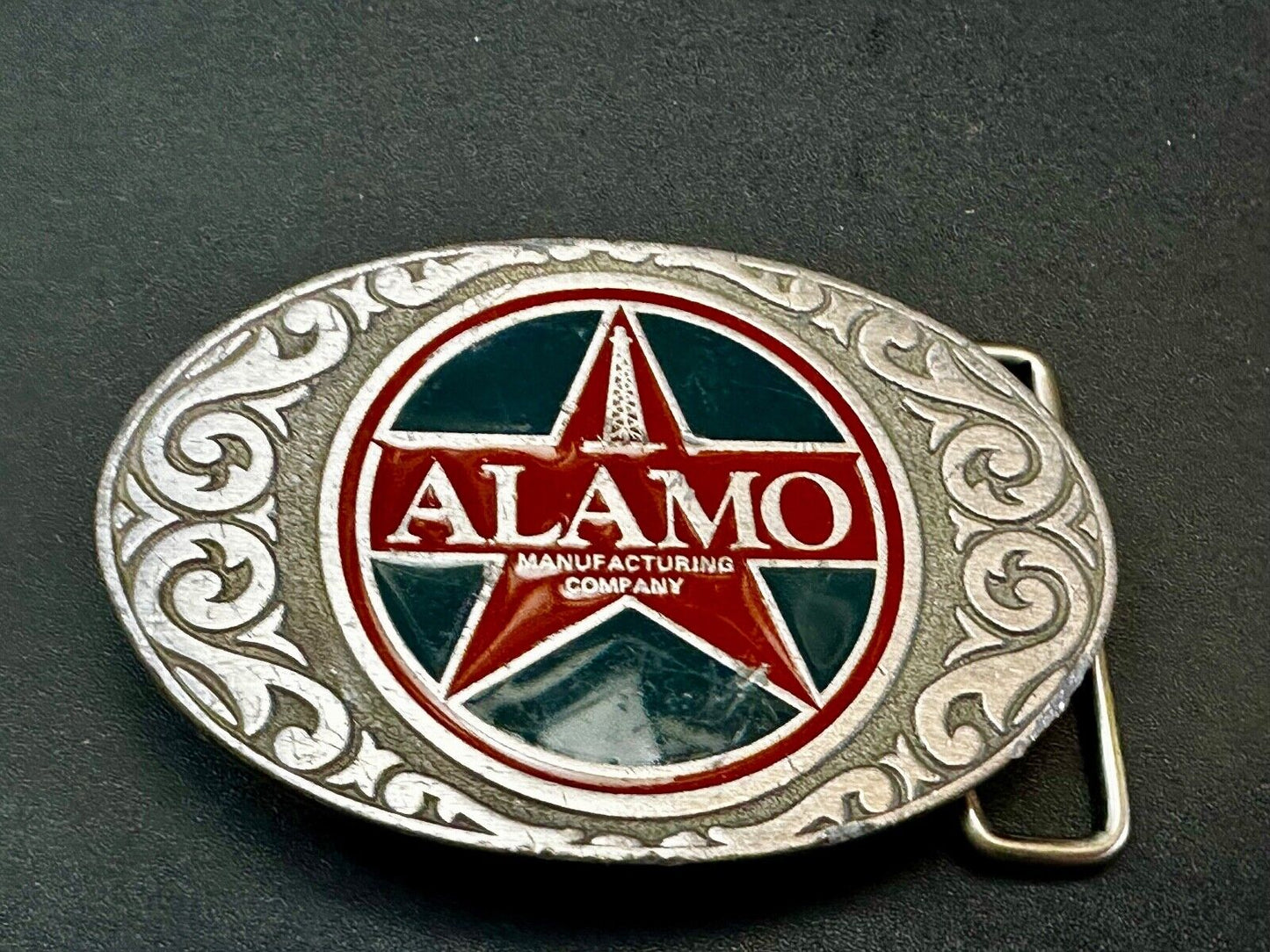 Alamo Oil Well Drilling Company Vintage Texas Star Vintage CD-Hit Belt Buckle