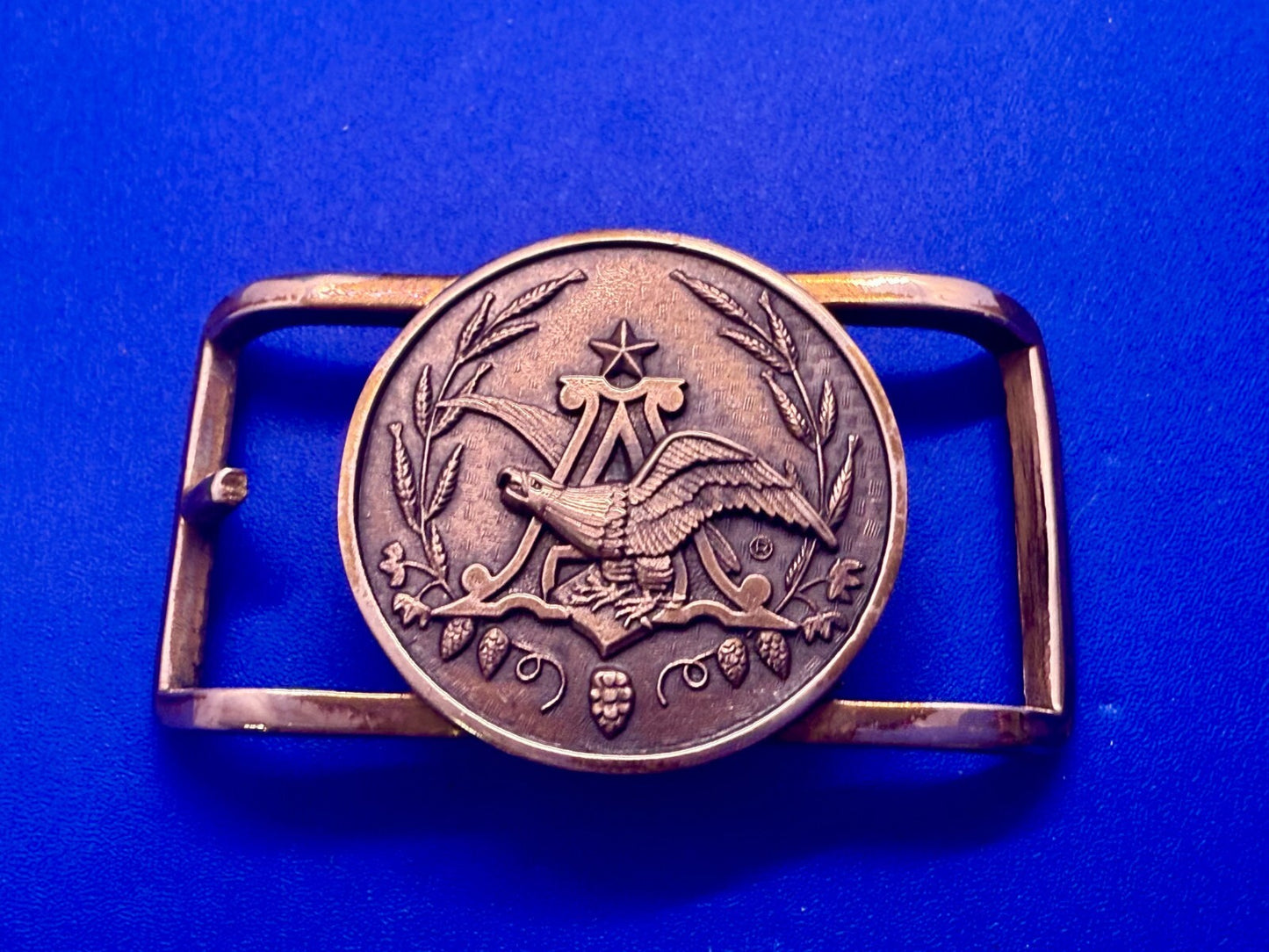 Anheuser Busch Beer Brewing Co Eagle Small Jostens Vintage Belt Buckle