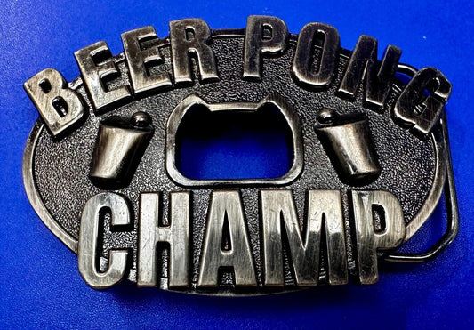 Beer Pong Champ Drunk Drinking Novelty Belt Buckle with Bottle Opener KALAN
