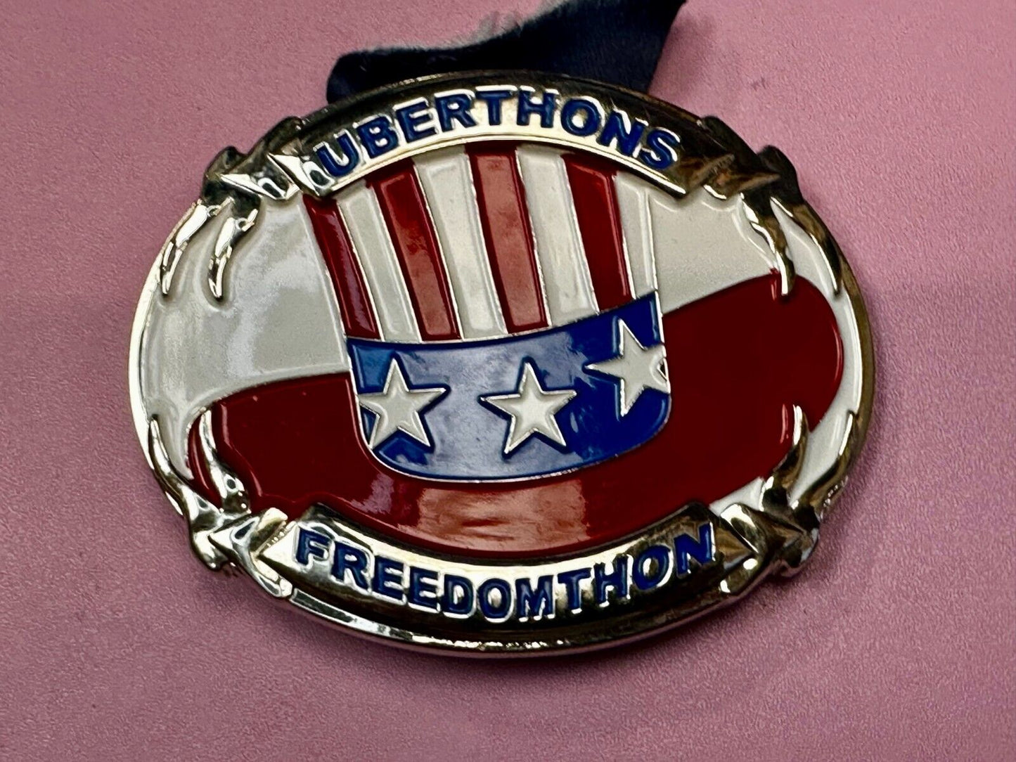 Uberthons FREEDOM TO Run Walk Marathon Event Commemorative Award Belt Buckle