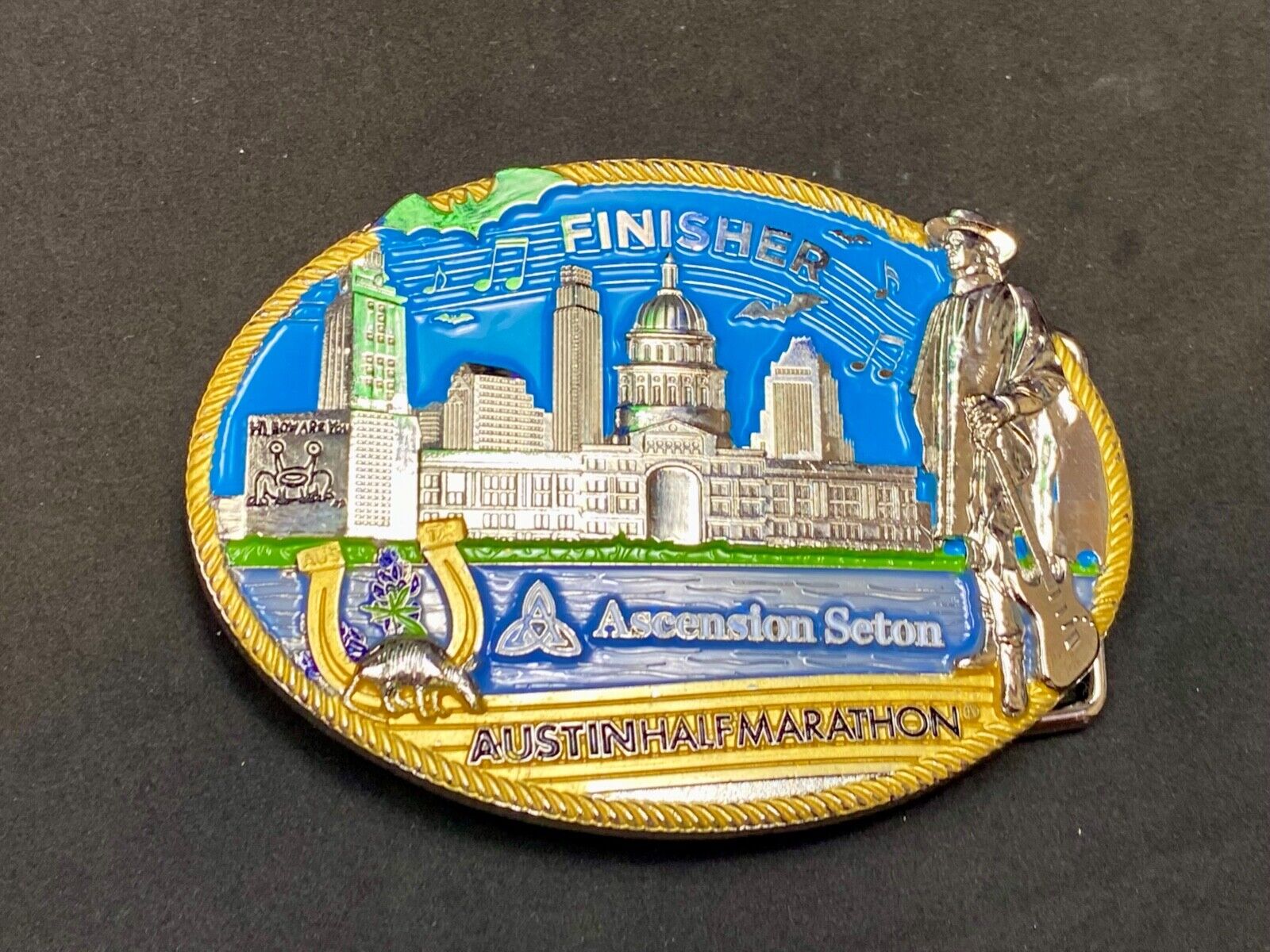 Ascension Section Austin Half Marathon & 5K Race Finisher Belt Buckle