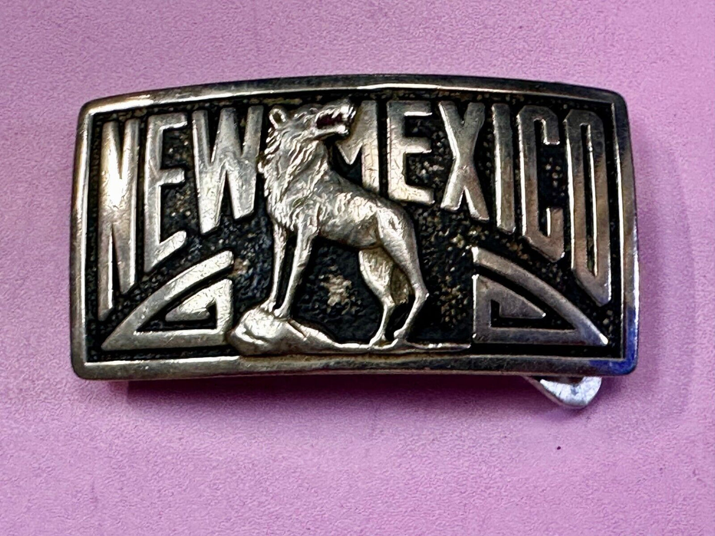 University Of New Mexico Lobo Antique 1940'S Robbins Co Attleboro Belt Buckle