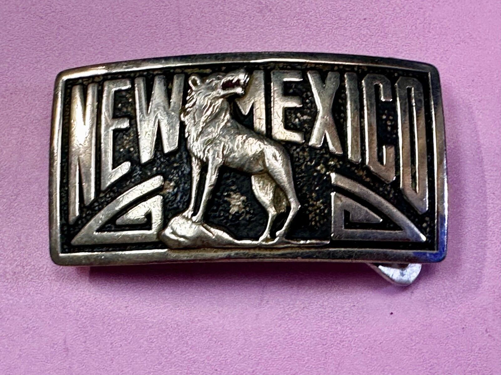 University Of New Mexico Lobo Antique 1940'S Robbins Co Attleboro Belt Buckle
