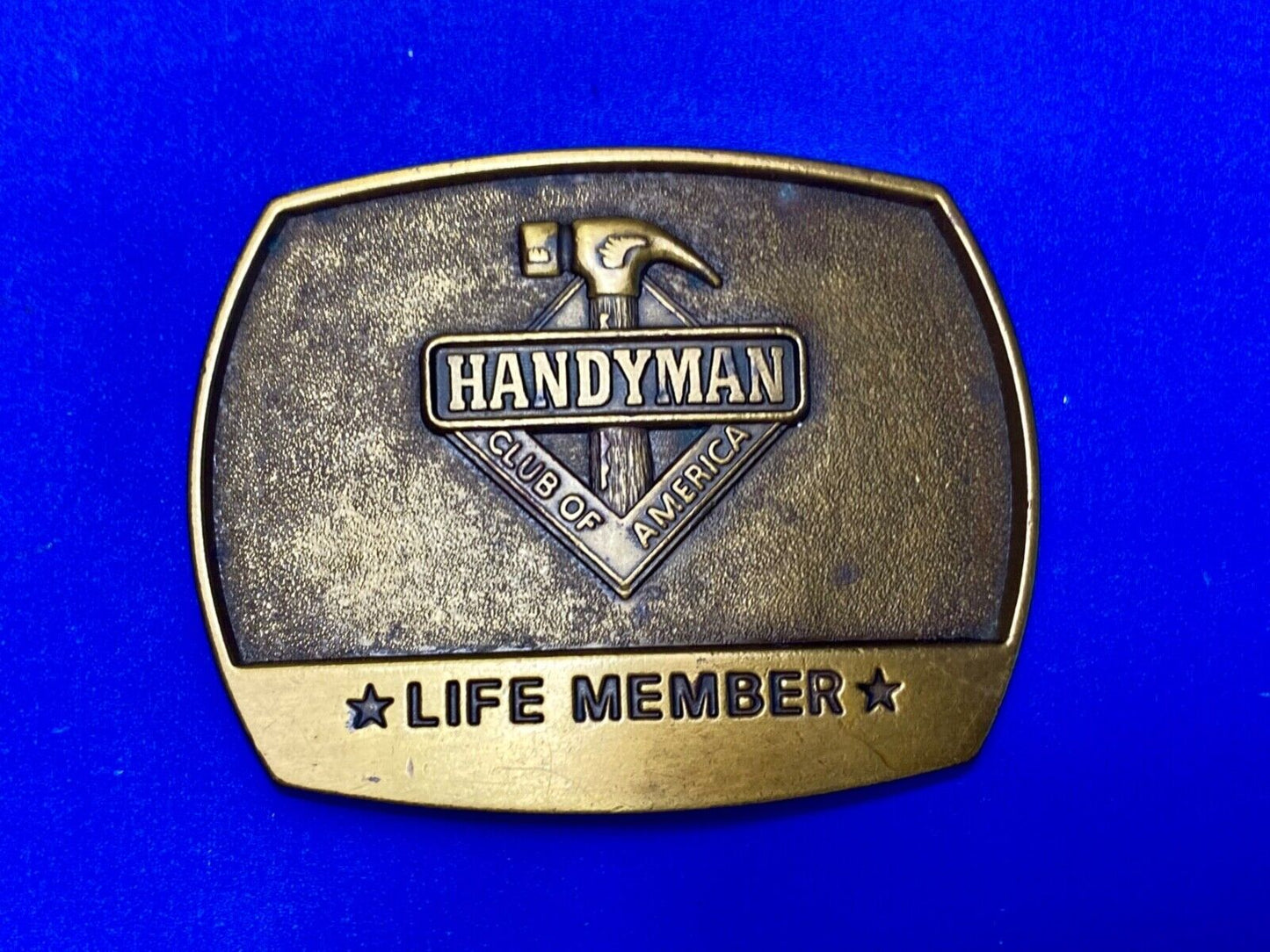 vintage Hammer Tools  - handyman club of America - life member belt buckle