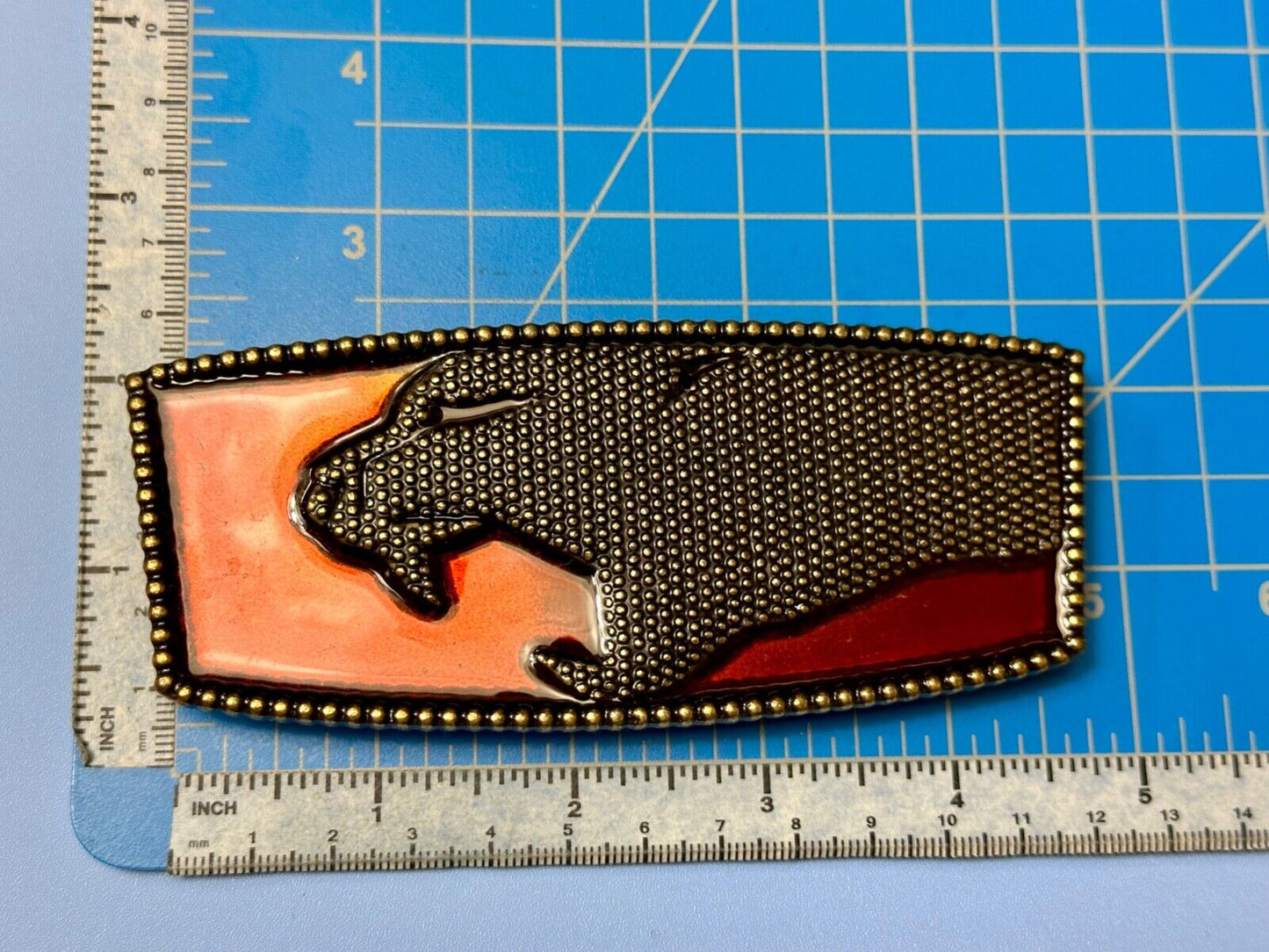 arge 5" Wide Thundercats logo? Cat, tiger attack rectangular belt buckle
