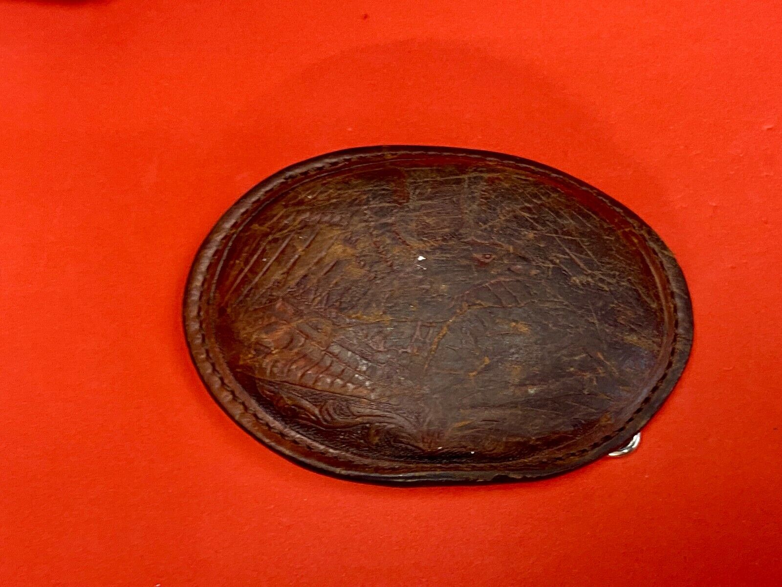Vintage Leather Duck Belt Buckle - To Restore