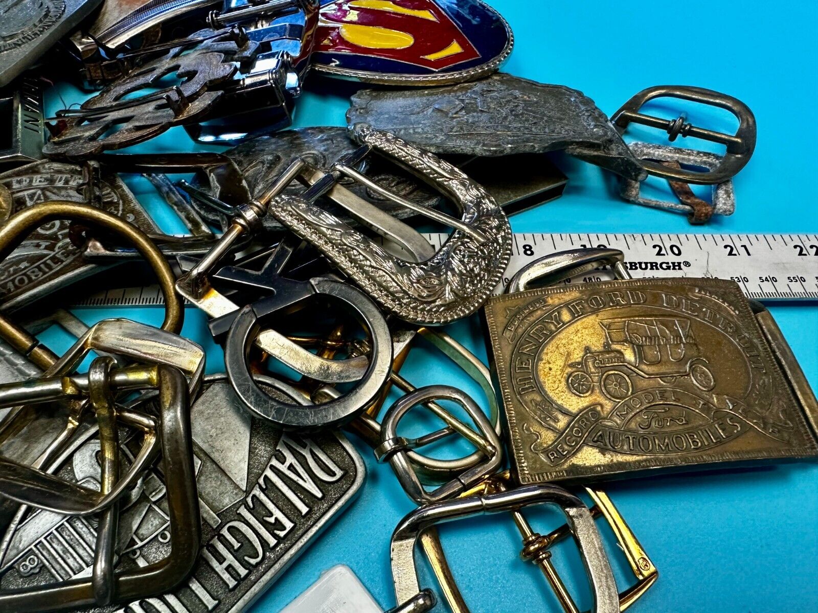 8 Pound LOT Vintage & Modern Belt buckles - Grab Bag - Resale Opportunity Gifts!