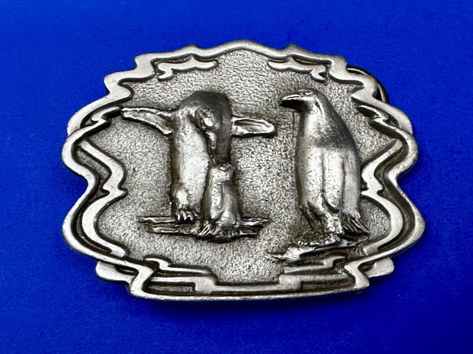 Adorable Penguins Vintage 1993 Great American Products Belt Buckle