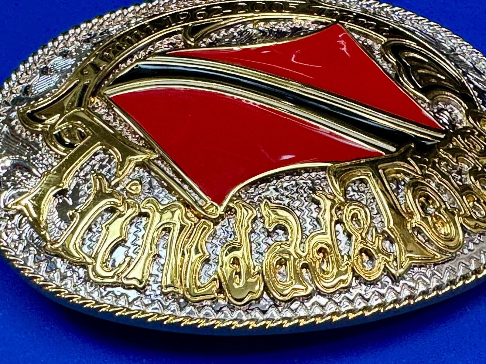 Trinidad & Tobago Flag Caribbean Country Gold Silver Red Patriotic Belt Buckle