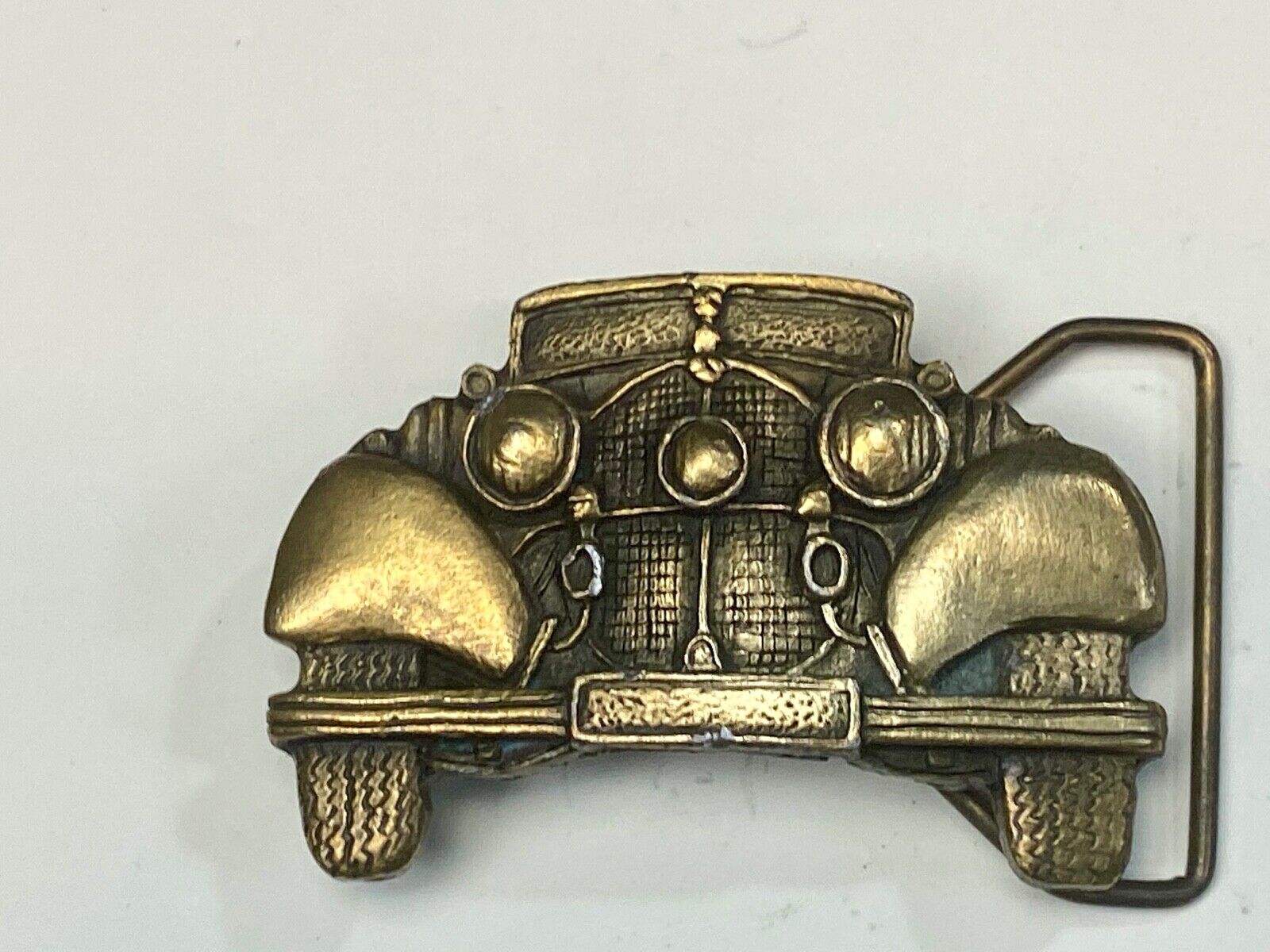 Vintage Figural Cut out Antique Car Collectors Ford? belt buckle by PPI Denver 