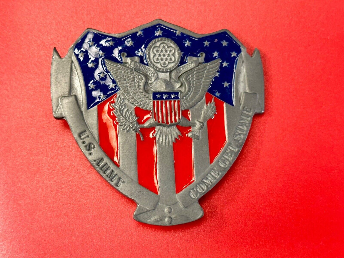 U.S. Army Patriotic America Belt Buckle Come Get Some Buckle Great American Prod
