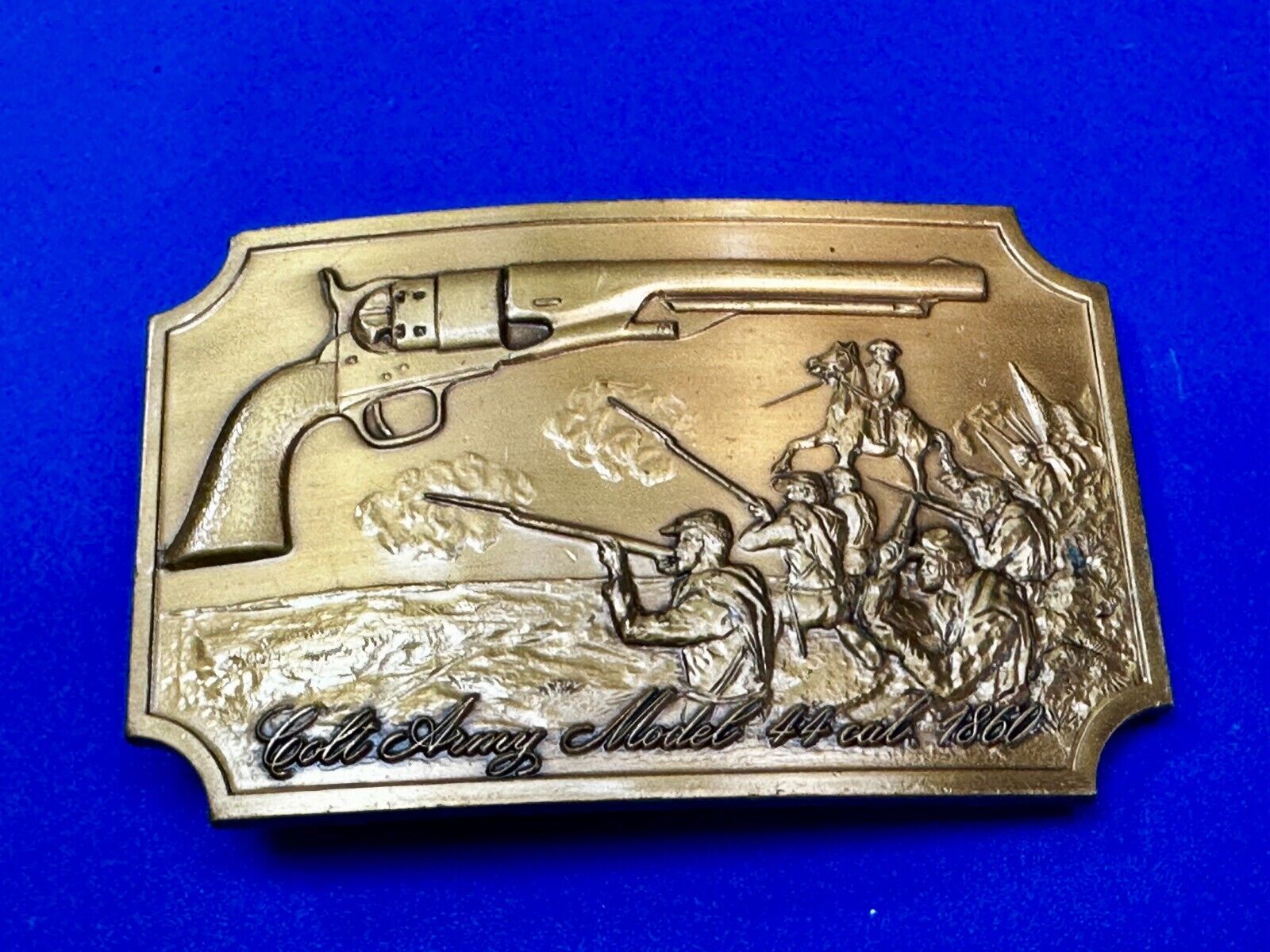 1980 Army Colt Revolvers Guns Firearms Vintage Sam Colt 44 cal Belt Buckle