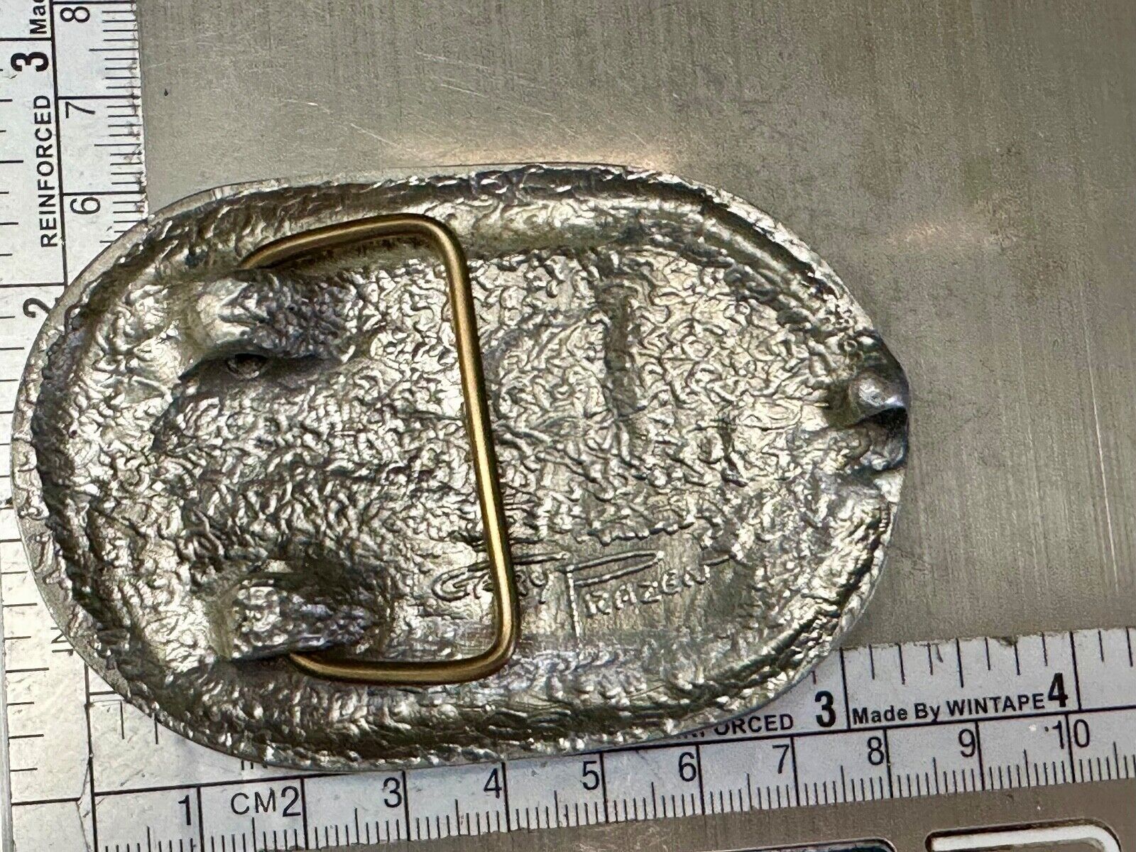 Utah Railway Co Vtg Train Railroad 83 Years - Gary Prazen Sculpture Belt Buckle