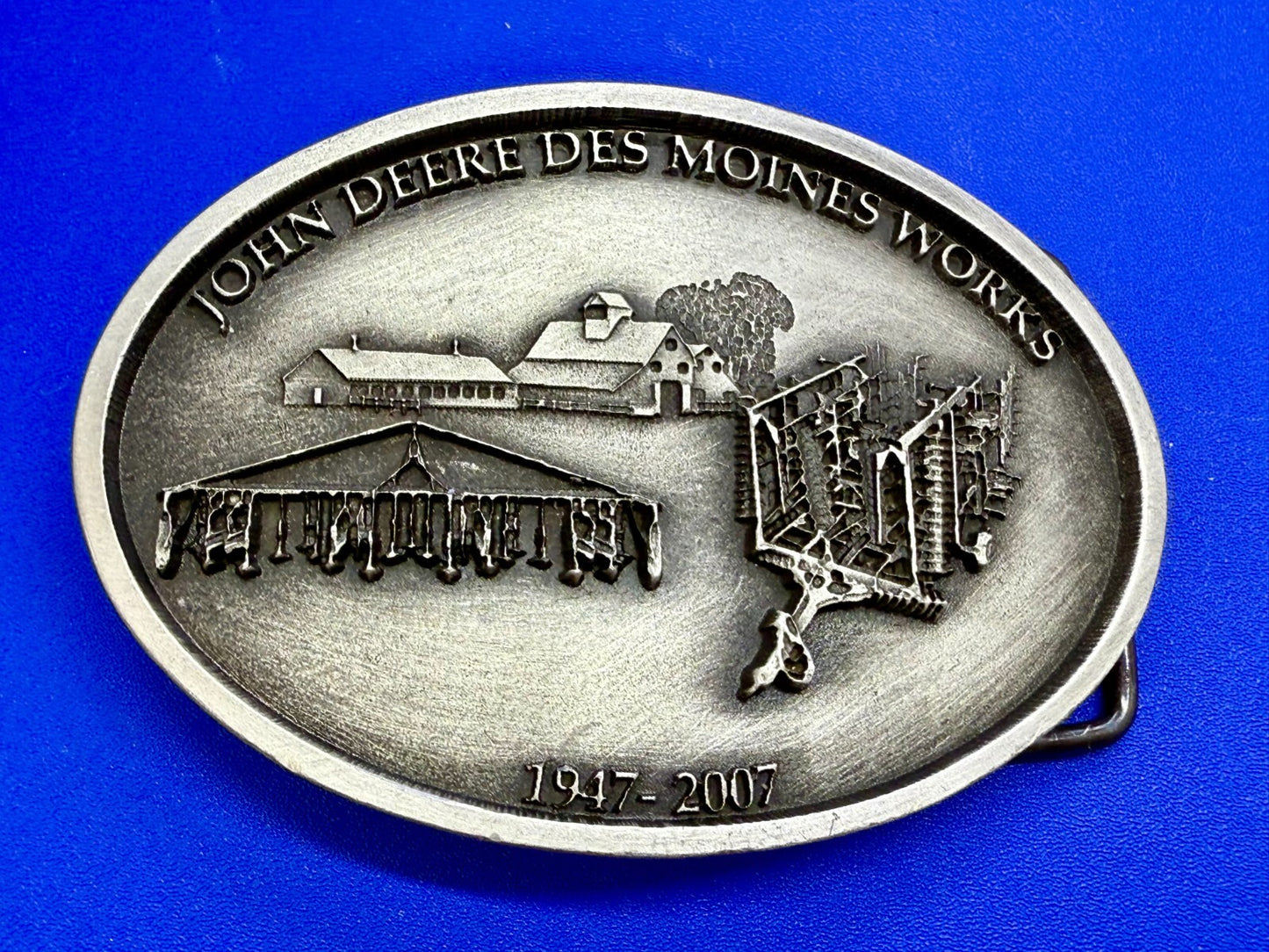 Vintage John Deere Des Moines Iowa Works 2007 Farm Tractors Belt Buckle