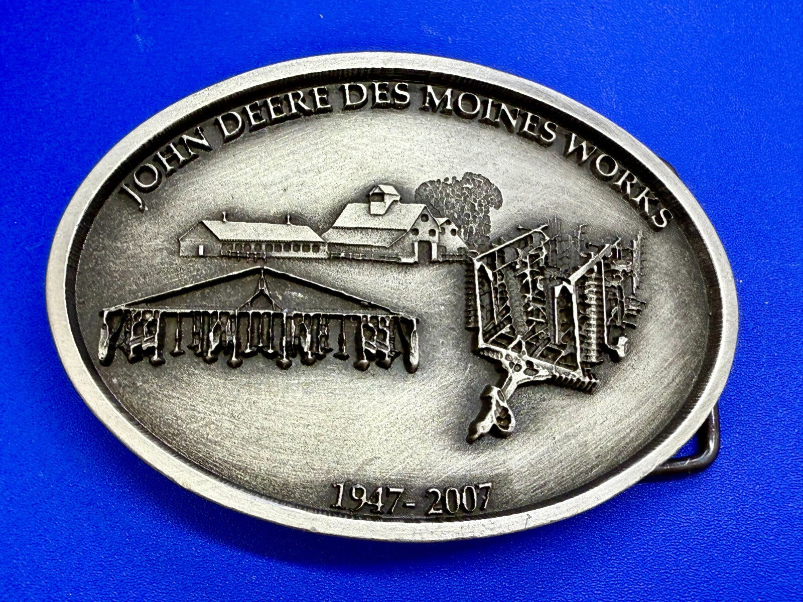 Vintage John Deere Des Moines Iowa Works 2007 Farm Tractors Belt Buckle