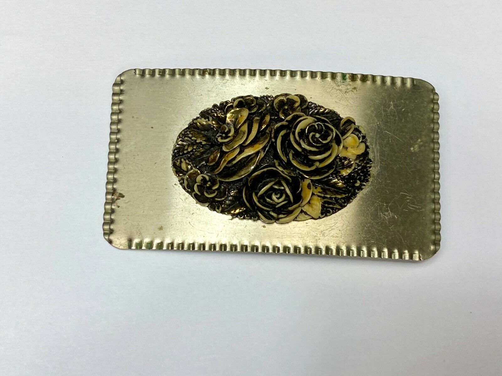 Antique Flower Theme Belt Buckle To Repair!