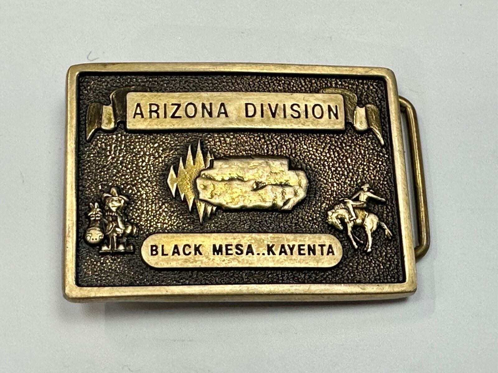 Arizona Division Black Mesa Keyenta Vintage Solid Brass BTS  belt buckle