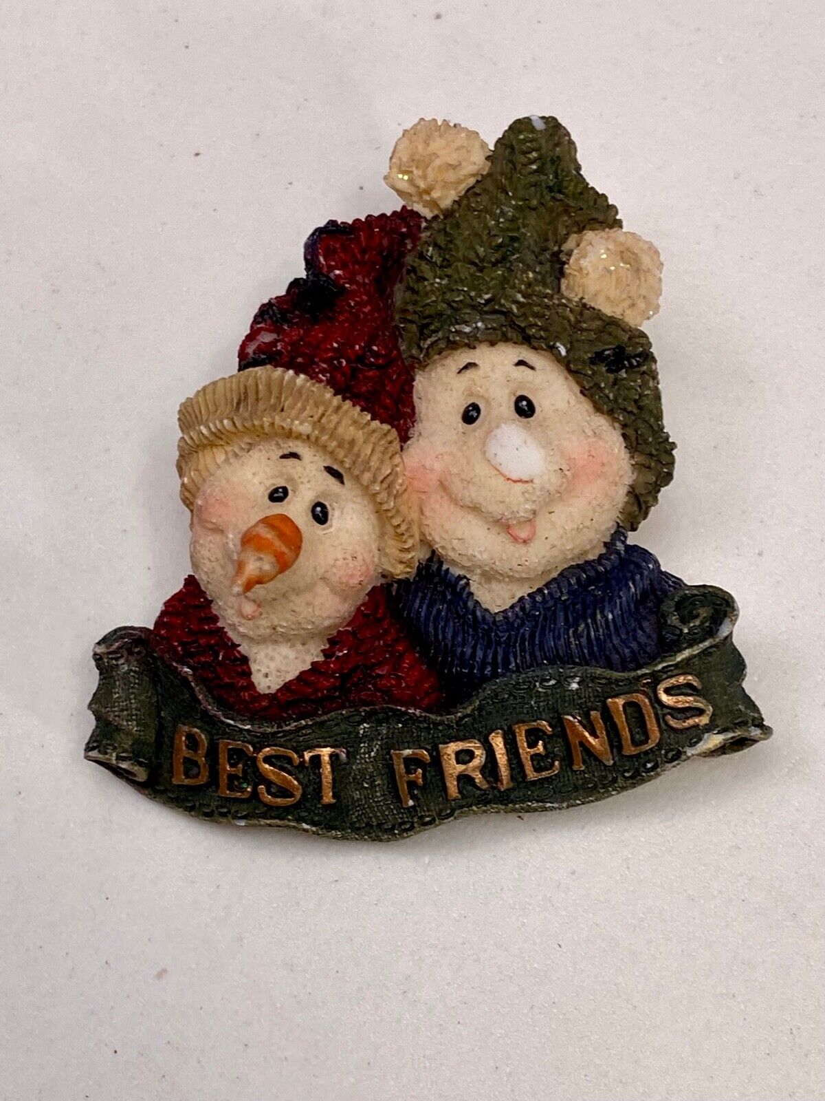 Best Friends Winter Snowman Adorable Boyds Bears & Friends Brooch Pin 