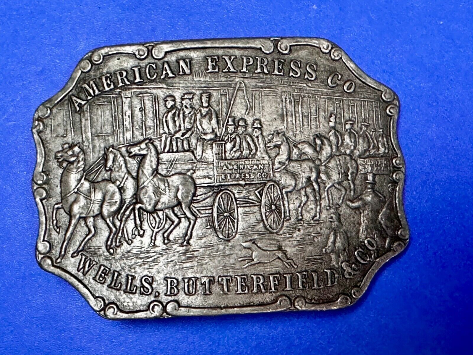 American Express Co Wells Butterfield Vintage Wells Bergamot Belt Buckle C-36